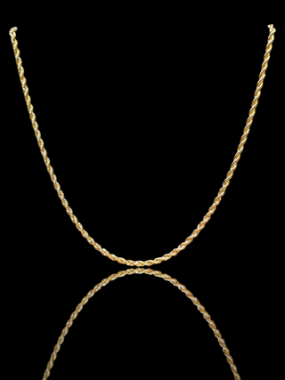 Rope Chain Necklace - 18K Gold PVD Stainless Steel