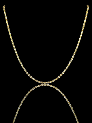 Rope Chain Necklace - 18K Gold PVD Stainless Steel