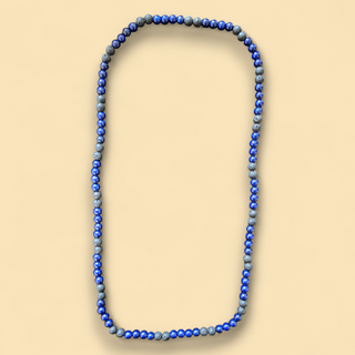 Collar de cuentas de lapislázuli-lava